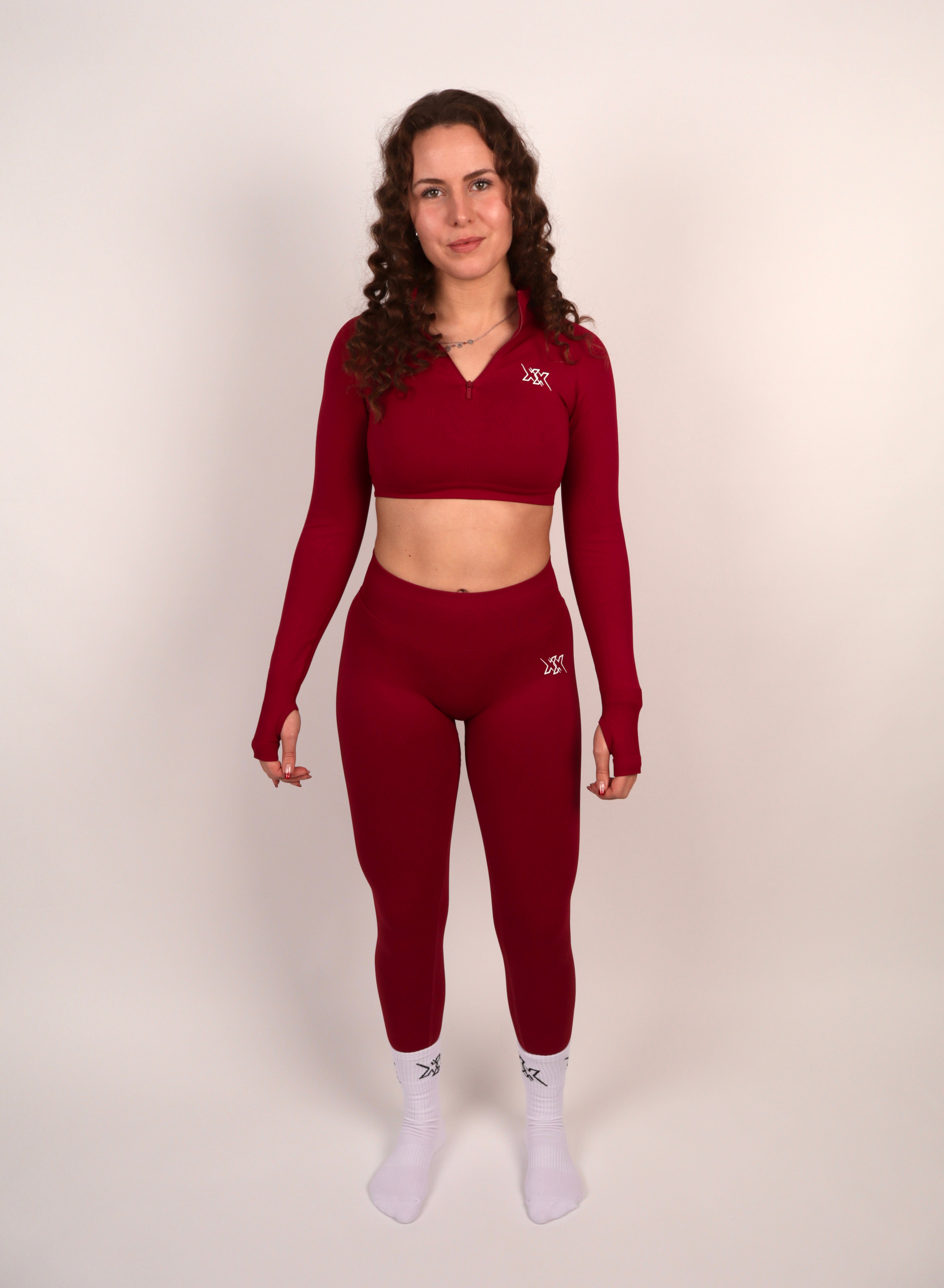 Extreme Crop Zipper – Ruby Red