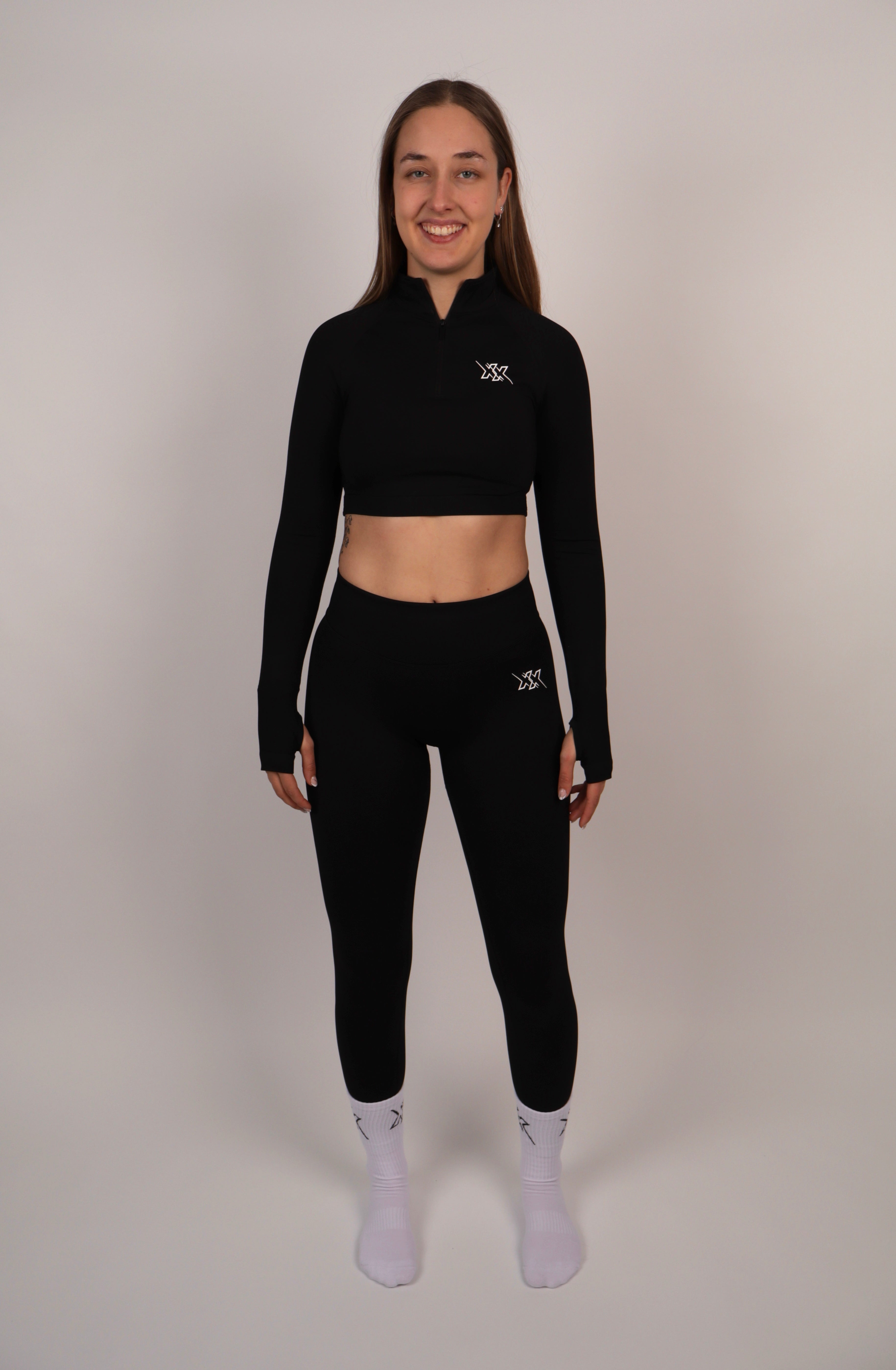 Extreme Crop Zipper – Ultra Black