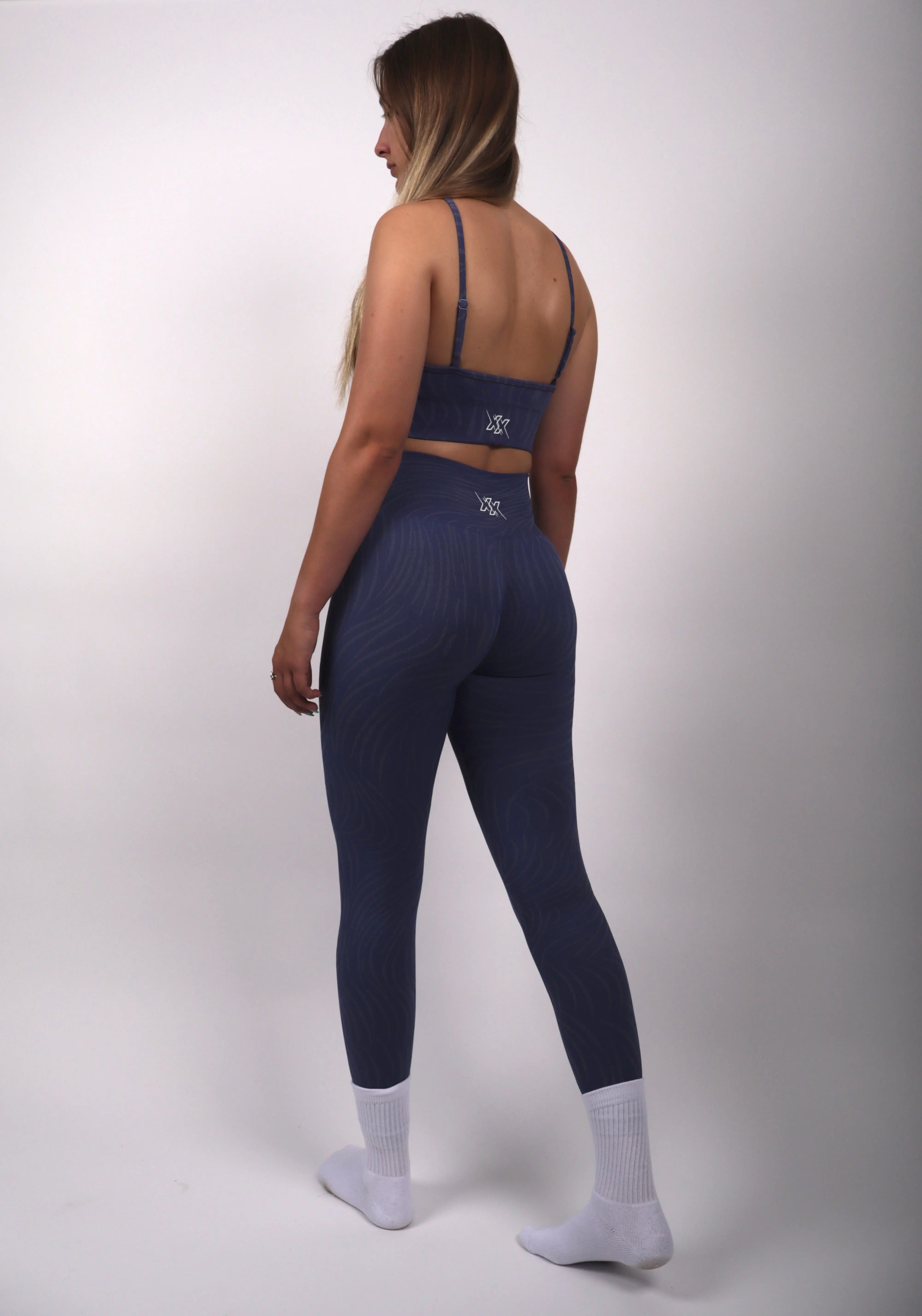 Blå lodjur prestanda sport-bh