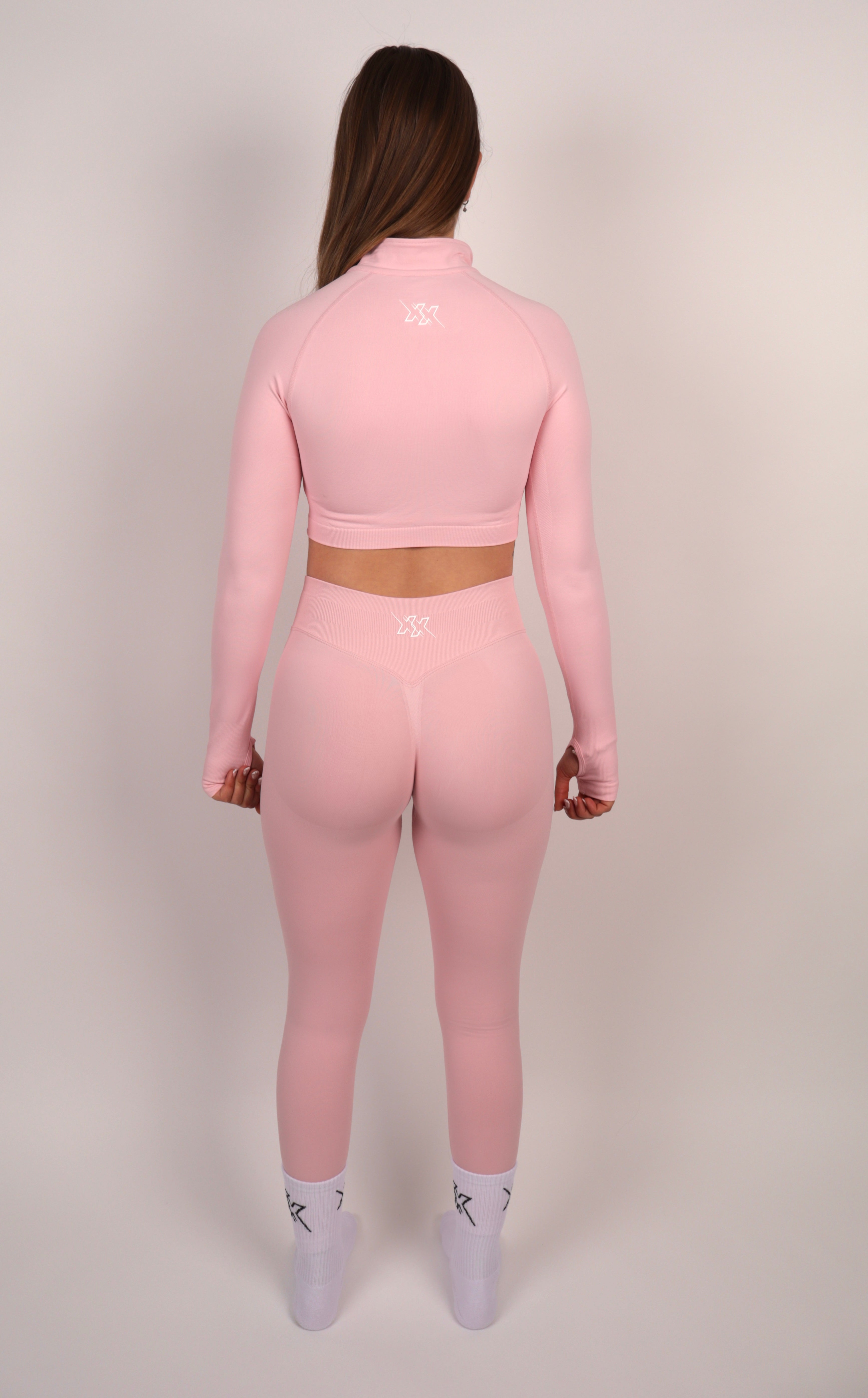 Extreme Crop Zipper – Blush Pink