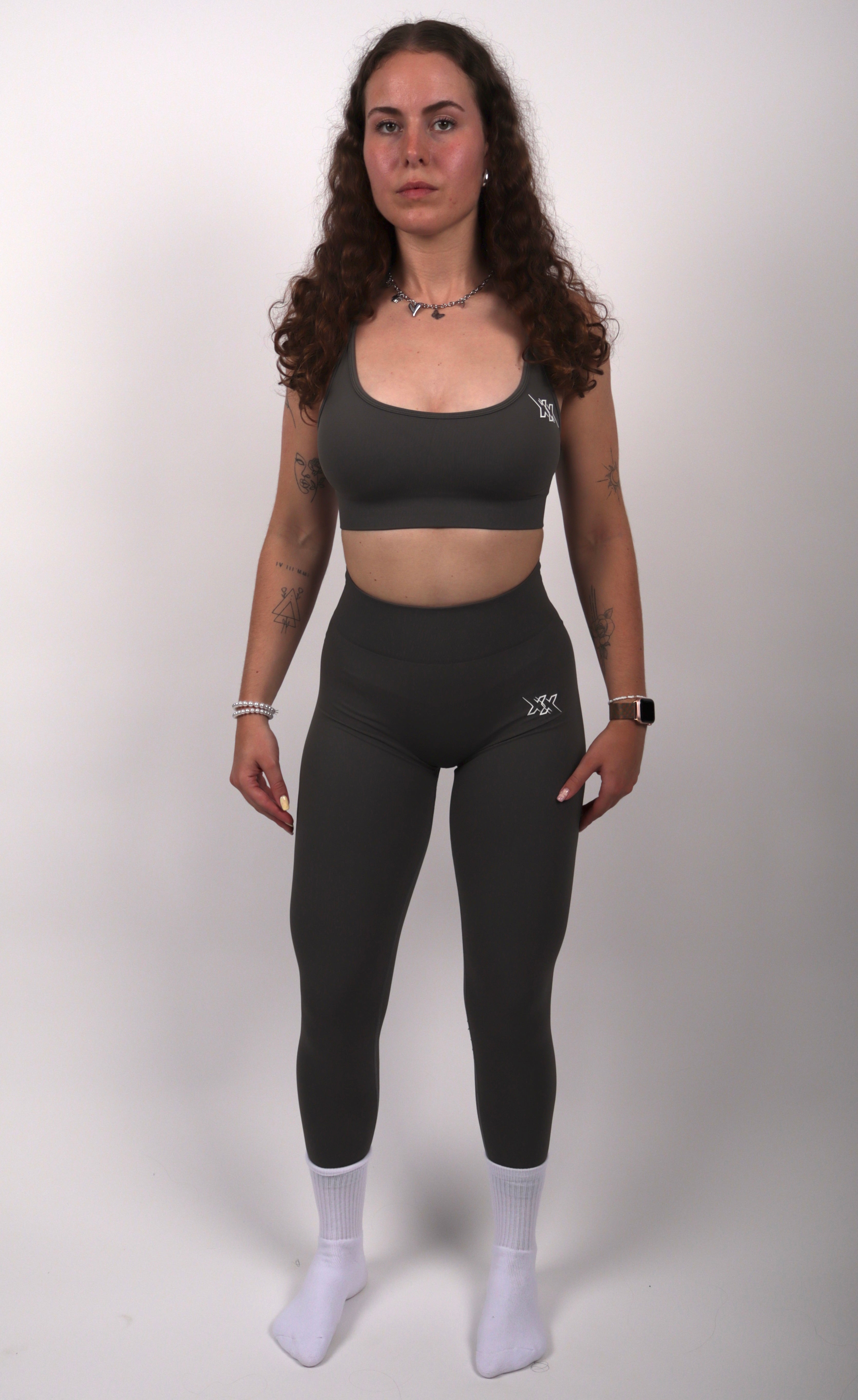 Performance Leggings – Stone Grey
