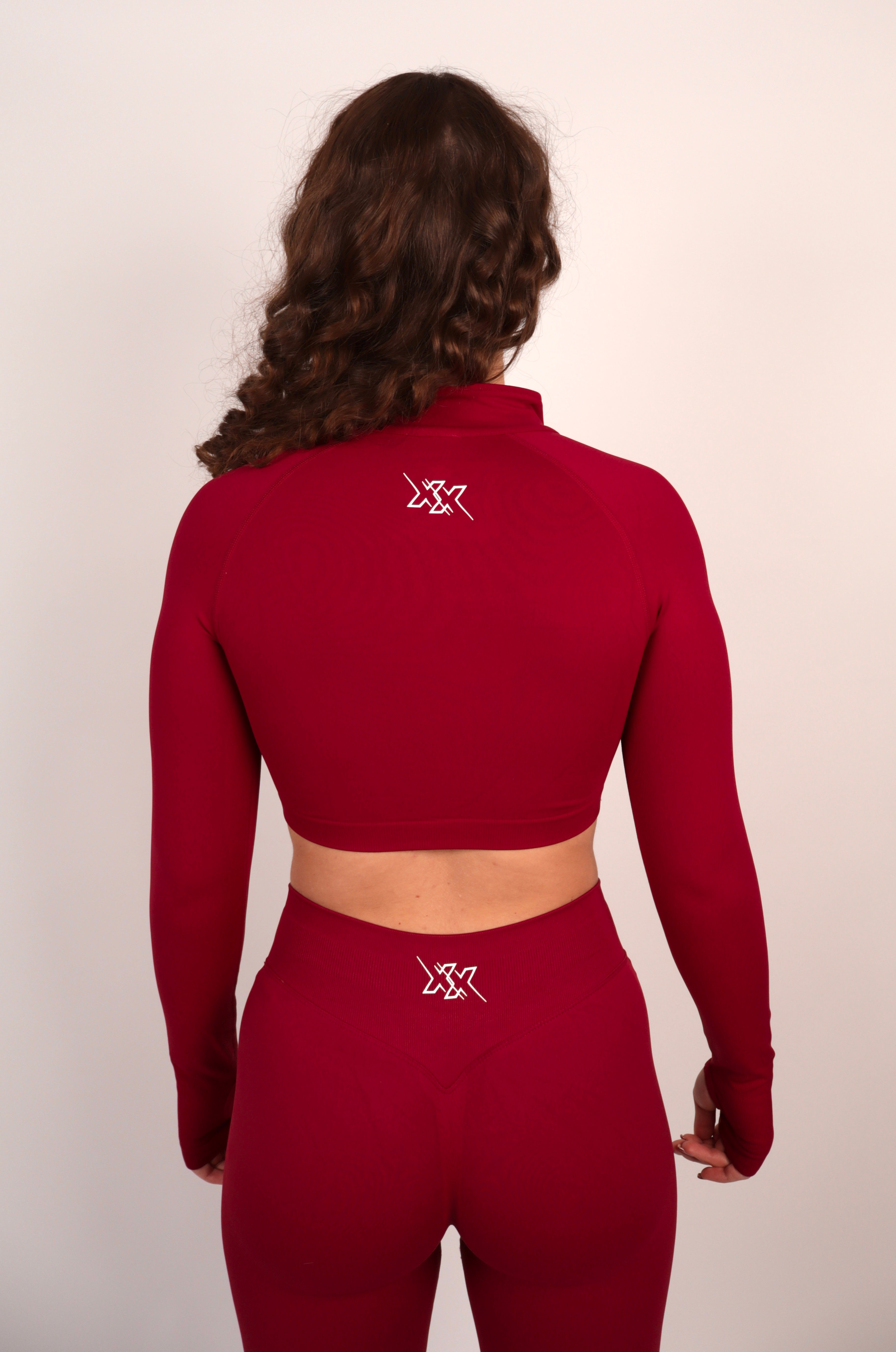 Extreme Crop Zipper – Ruby Red