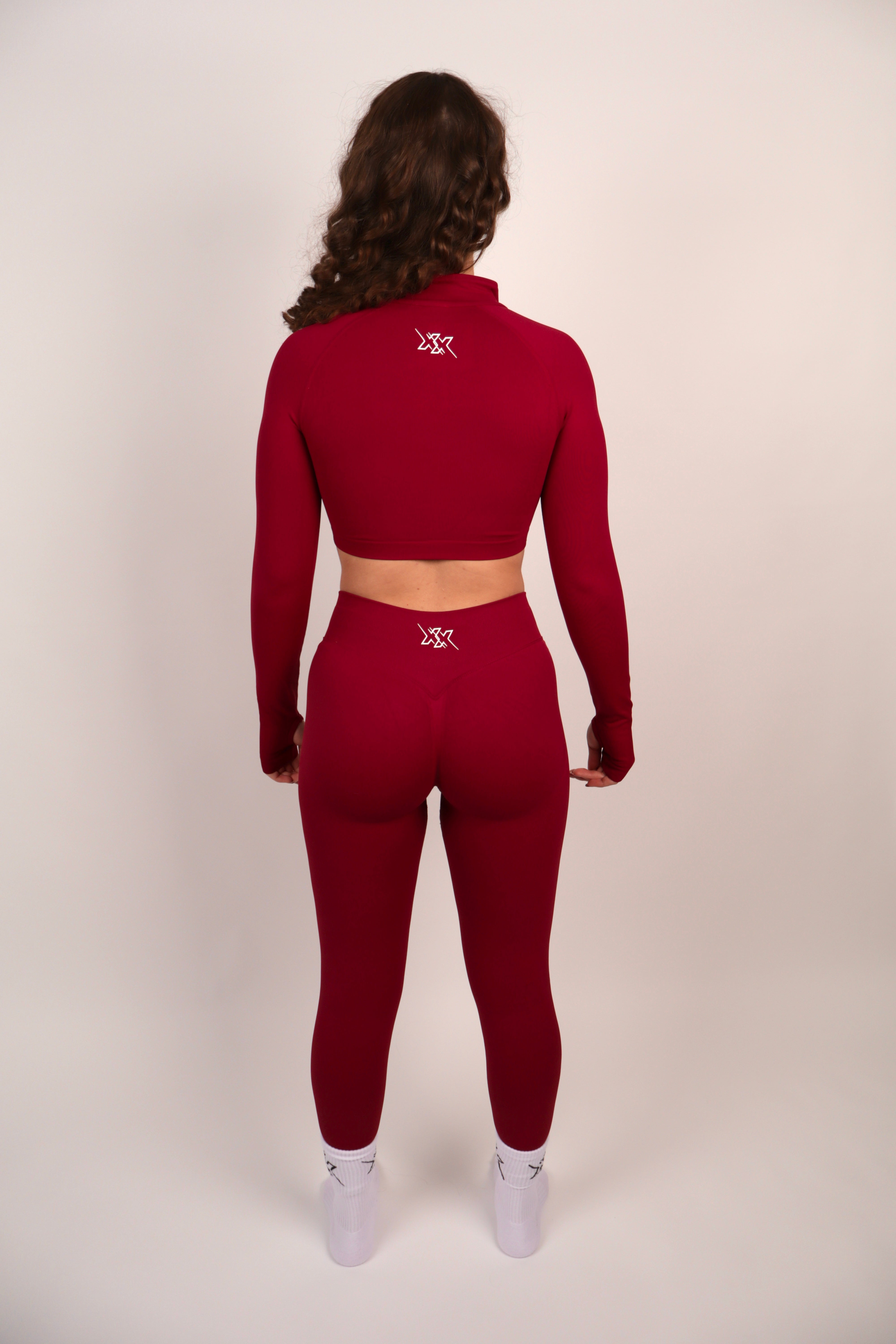 Extreme Crop Zipper – Ruby Red