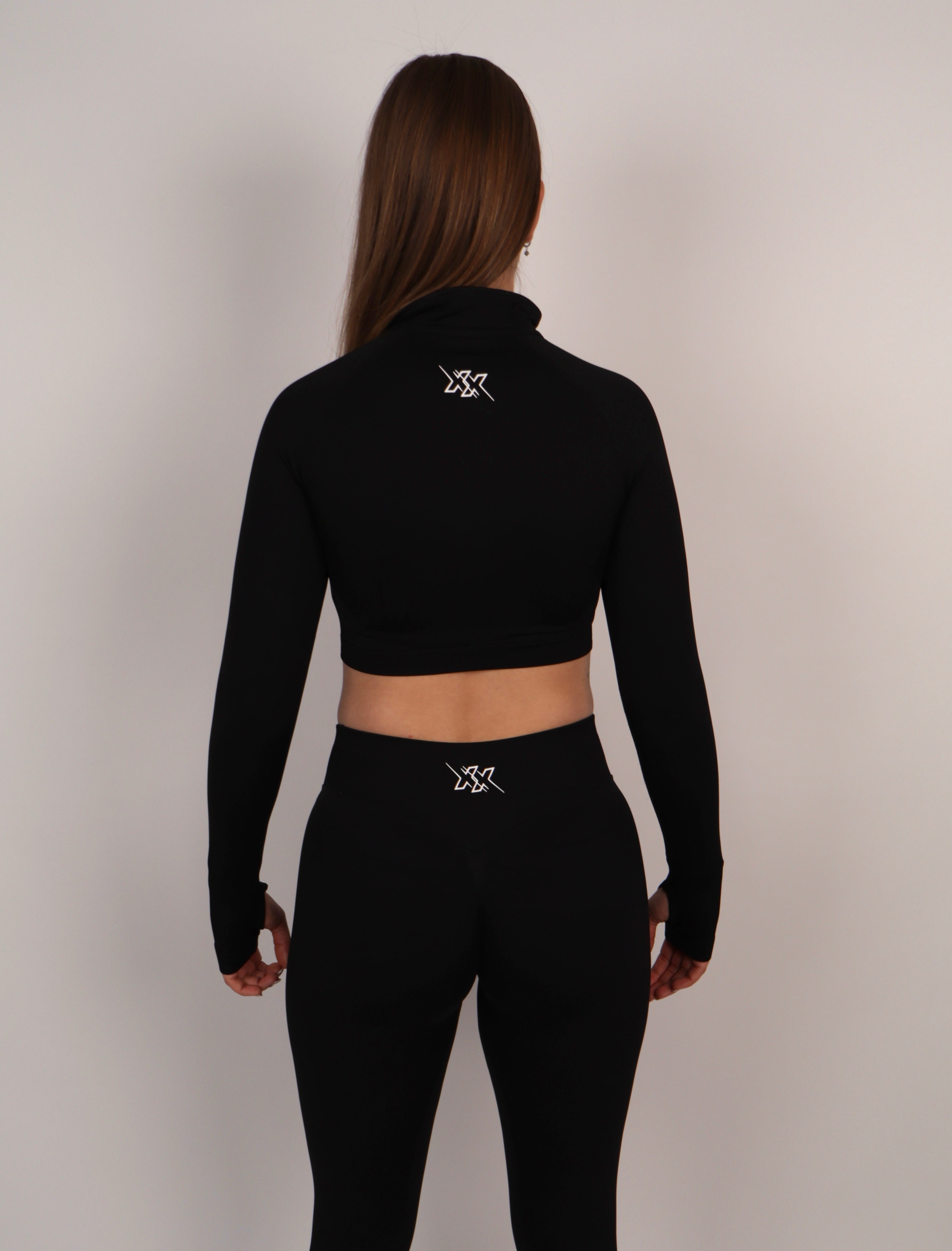 Extreme Crop Zipper – Ultra Black