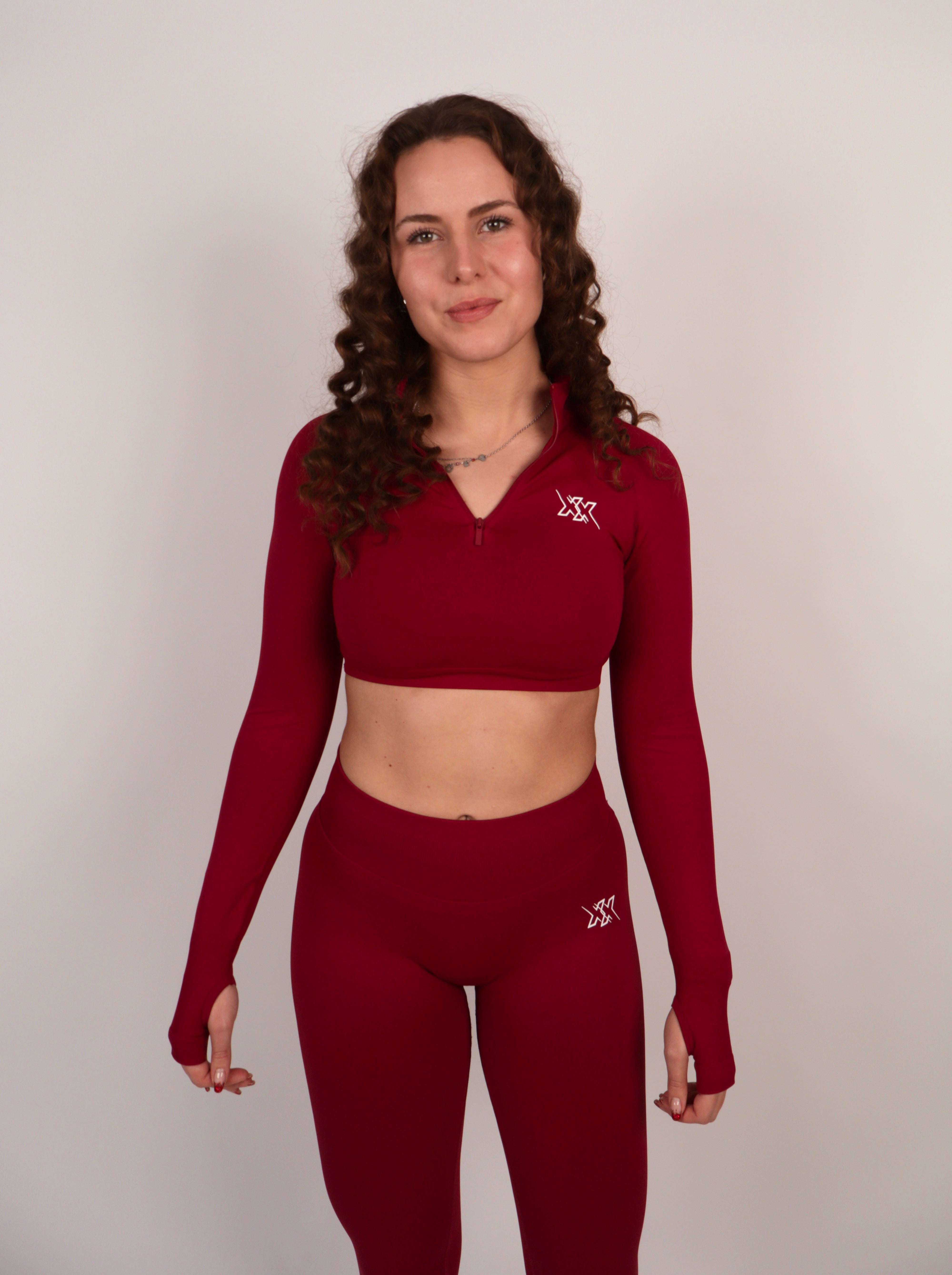 Extreme Crop Zipper – Ruby Red