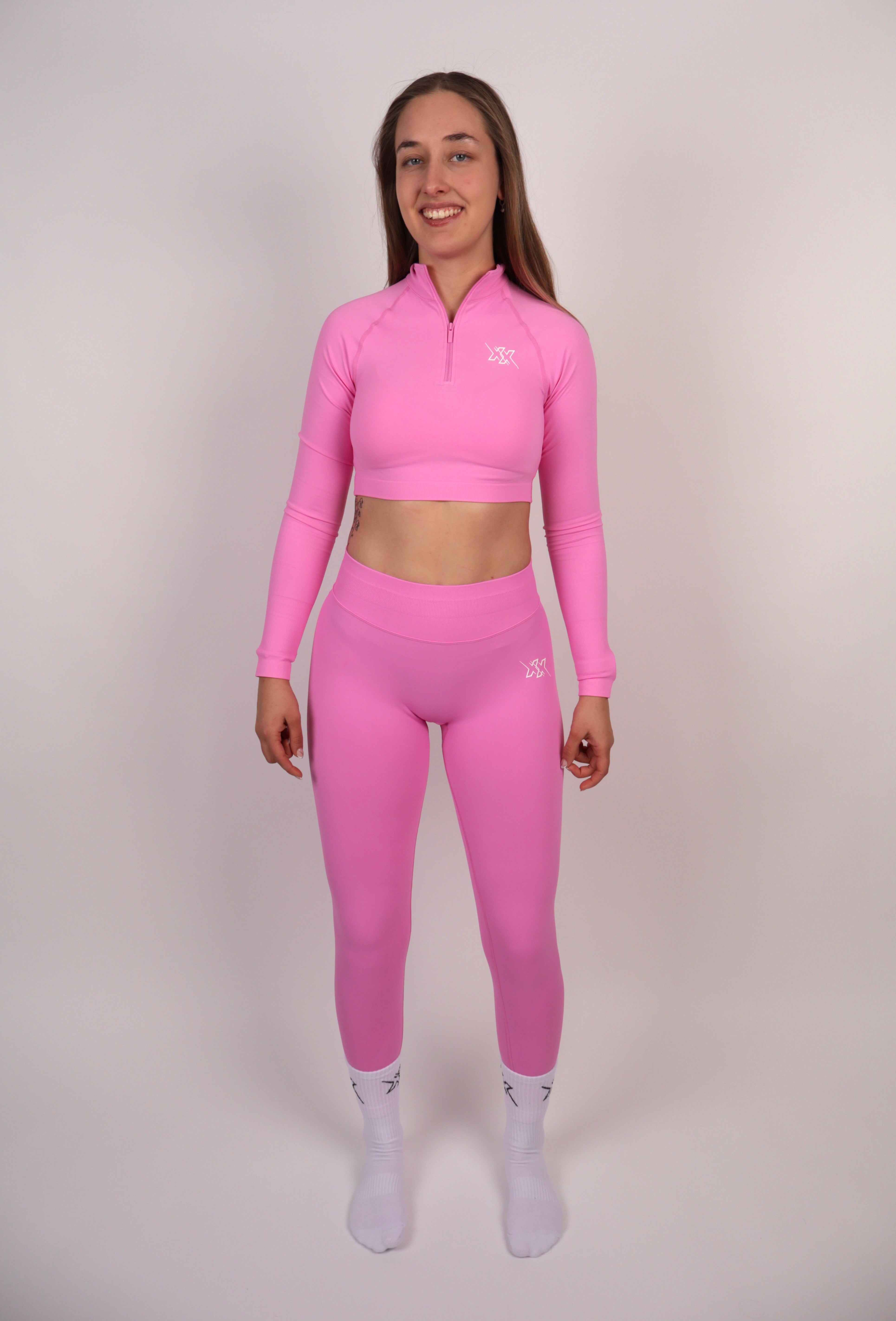 Extreme Crop Zipper – Hot Pink