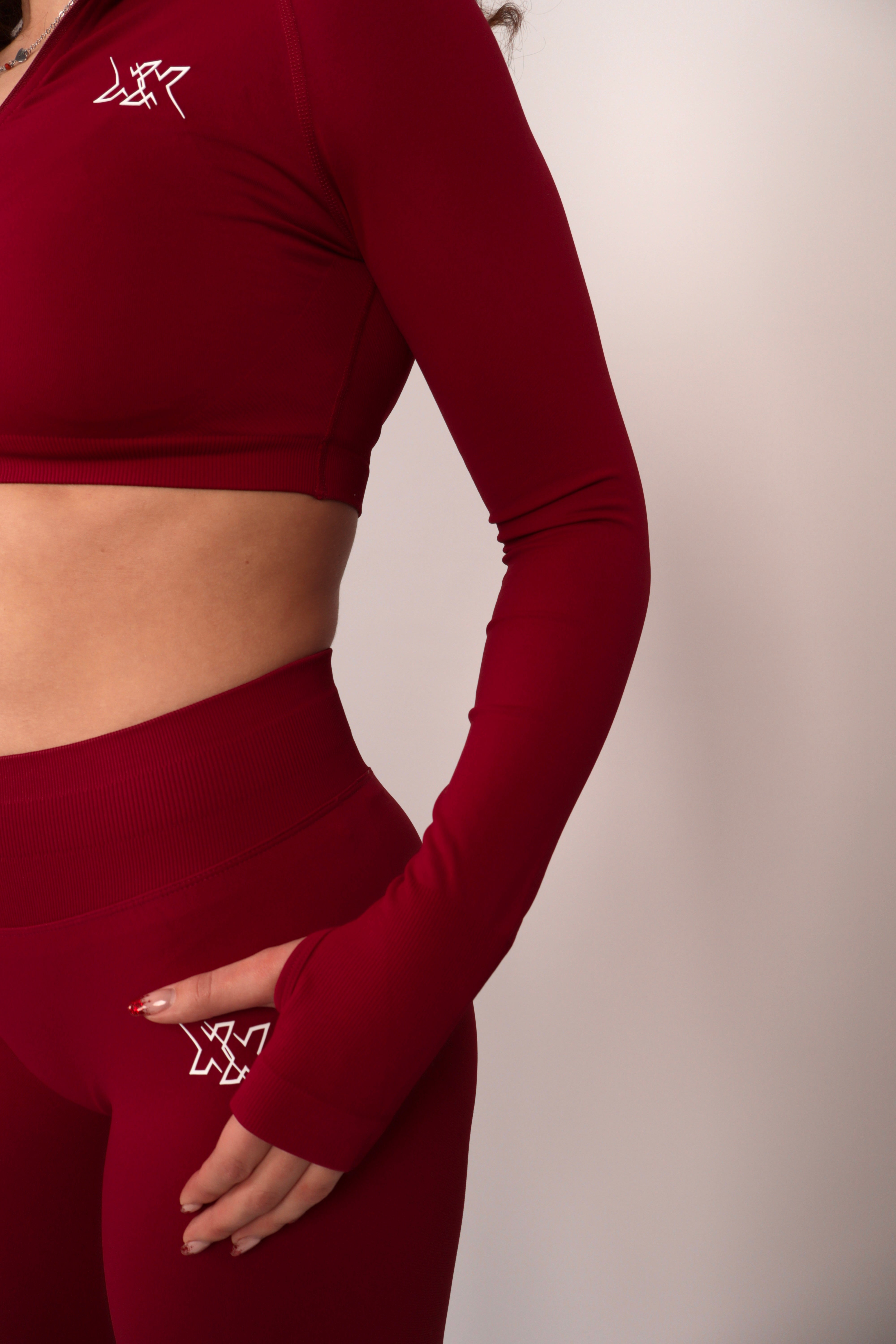 Extreme Crop Zipper – Ruby Red